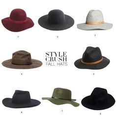 From floppy wool hats to felt fedoras, we've put together our favorite hats of the season in this week's Style Crush. Womens Wool Hat, Wool Floppy Hat, Wool Hats For Women, Wool Hat Outfit, Womens Fall Hats, Floppy Hat Outfit, Hat Outfit Fall, Felt Hats For Women, Fall Hat