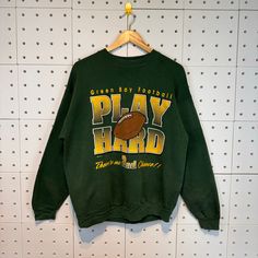 "Vintage 90s Green Bay Packers Russel Vintage Crewneck Sweatshirt Large Green Nfl Vintage 90's Green Bay Packers Size Large Green *50% Polyester *50% cotton *Tultex Tag *made in Usa *Tag reads:   Size :  Large (check measurements below) *Manual size measurement  Width : 24\" inches (armpit to armpit)                           Length : 27\" inches  All measurements are taken with the garment flat on the ground. *Condition: have a hole Good print  refer picture good vintage condition (8/10-80%) *OUR SHIPPING PRICE IS 25$ FOR EXPRESS SHIPPING (DHL EXPRESS).  FOR EXPRESS SHIPPING IT WILL TAKES ONLY 2-5 DAYS TO DELIVERED TO YOU.  ANY QUESTION PLEASE CONTACT US.  PLEASE SHOPPING WITH US WITH CONFIDENCE.  WE ARE TRUSTED SELLER, WE WILL GIVE THE GREAT SERVICE FOR YOU. Thanks!" Nfl Vintage, Vintage Crewneck Sweatshirt, Vintage Crewneck, Green Bay Packers, Graphic Crewneck, Green Bay, Fancy Dresses, Dhl Express, Mens Sweatshirts