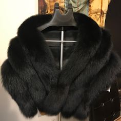 This Belle Fare Garment Is Fashioned Exclusively With Select Genuine, European Farm Raised Fur Brand New, With Tag Length- 55" Width - 15" Elegant Black Fur Coat With Faux Fur Trim, Black Fur Stole, Vintage Fur Shawl, Mink-colored Faux Fur Coat For Evening, Evening Mink-colored Faux Fur Coat, Fur Stole, Selling On Poshmark, Fur Fashion, Fox Fur