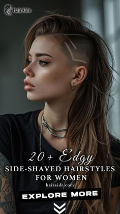 Long Hair With Undercut Side Shave, Womens Partial Shaved Hair, Side Shave Hairstyles Women, Side And Undercut Long Hair, Side Shave For Women, Shaved Lines In Hair Women, Female Viking Hairstyles Shaved Sides, Side Shaved Hairstyles Long Hair For Women, Shaved Side Of Head Women