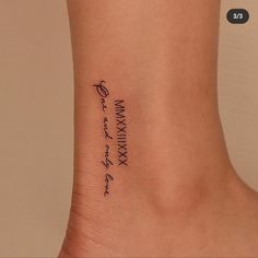 a woman's foot with a tattoo that reads, i am not afraid to see the