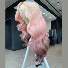 Hair Color: Light Pink Ombre Color Hair Texture: 613 Raw Hair Hair Length: 16-28" Hair Type: Human Hair 13*4 Lace Front Hair Density: 150% Lace Color: Transparent Cap Size: Medium Cap Size (22-22.5 Inches) Knots: Hand Tied Single knots at the front hairline, double knots throughout the rest of the cap to endure durability. Hair Style: The wig is freestyle ventilated, which means you can comb your hair in any direction. Hair Gradient, Lux Hair, Hair Light, Green Wig, Hair Tape, Raw Hair, Straight Lace Front Wigs, Hair Shop, Peruvian Hair