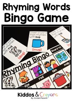 the rhyming words bingo game for kids