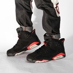 The Air Jordan 6 Retro is one of the most iconic sneakers of all time. First released in 1991, the shoe was created by none other than Michael Jordan himself. The Air Jordan 6 quickly gained popularity for its unique design and comfortable fit, and has been retroed several times since its initial release. The most recent retro, released in 2014, features an all-black perforated upper in nubuck leather with infrared accents throughout. The reflective upper underlay is a throwback to the original Dynamic Jordan Shoes For Streetwear, Modern Jordan Shoes With Rubber Sole For Streetwear, Breathable Low-top Jordan Shoes For Streetwear, Dynamic Jordan Mid-top Shoes For Streetwear, Dynamic Mid-top Jordan Shoes For Streetwear, Casual Jordan Shoes With Boost Midsole For Light Sports, Urban Jordan Shoes With Boost Midsole For Streetwear, Casual Jordan Shoes With Boost Midsole For Streetwear, Casual Jordan Shoes With Cushioned Footbed For Streetwear