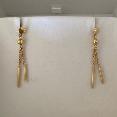 18 Kt. Italian Gold Dangle Earrings. 1.25” Drop Italian Gold Earrings, Gold Dangle Earrings, Gold Earrings Dangle, Earrings Color, Gold Earrings, Dangle Earrings, Jewelry Earrings, Women Jewelry, Women Shopping