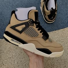 Jordan 4 Fossil, Retro Mushroom, Nike Air Jordan 4, Nike Shoes Girls, Jordan Shoes Girls, Preppy Shoes, Jordan Shoes Retro, All Nike Shoes, Shoes Outfit Fashion