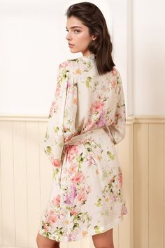 This elegant floral robe showcases an exclusive, romantic print on luxuriously soft, high-quality rayon. Meticulously designed for versatile wear, it’s the perfect addition to any woman's wardrobe. Whether used as a bridesmaid or bridal robe, a maternity robe, or as a stylish pool or beach cover-up, this robe is a one-of-a-kind keepsake. FABRIC: 100% Rayon LENGTH: Top of shoulder to hem 36" STYLE: PJ-18088 in SOFT KISS IVORY - SOFKI-P99 *Model is wearing size small *Machine was on cold, and hang Bridesmaid Robes Floral, Dream Lover, Lounge Looks, Floral Bridesmaid, Bridal Robe, Yumi Kim, Floral Robes, Daytime Dresses, Bridesmaid Robes