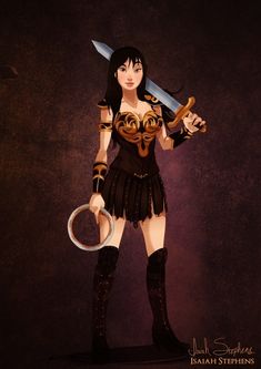 Disney Characters Dress Up, Disney Princess Halloween Costumes, Princes Disney, Disney Princess Halloween, Disney Princess Dress Up, Xena Warrior Princess, Xena Warrior, Karakter Disney, Twisted Disney