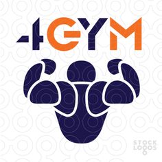 the logo for gym, with an image of a man's torso and arms