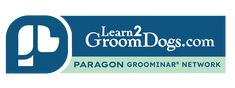 the logo for paragon group, a company that provides dog training and grooming