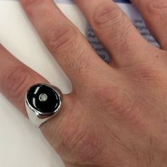 Brand New Ring Size 10. Weighs 9 Grams. Size 10 Rings, Diamond Color, Black Onyx, Sterling Silver Ring, Colored Diamonds, Black Silver, Silver Ring, Sterling Silver Rings, Onyx