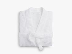 Relax in this lightweight, softly textured bathrobe inspired by the world's finest spas. Features two hip pockets, a folded collar and secure waist tie. Wool Dryer Balls, Spa Inspiration, Summer Cotton, Waist Tie, Waffles, Lounge Wear, Spa, Relaxed Fit, Collar