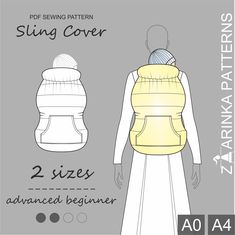 the sewing pattern for a child's sling cover