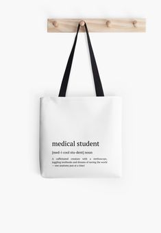 Soft polyester canvas shopping bag with edge-to-edge print on both sides. Fully lined for extra strength. Three sizes to choose from. Medical Student Definition, Medical Student Gift Rectangular Canvas Bag With Letter Print, Anatomy Puns, Medical Student Gift, Student Gift, Canvas Shopping Bag, Medical Students, I Cool, Juggling, Print Tote