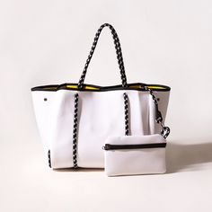 The cool, everyday bag that’s perfect for work, gym, beach, traveling, and everything in between. White Shoulder Weekender Bag For Travel, White Weekender Bag With Double Handle For Travel, Large Capacity White Travel Bag, White Double Handle Weekender Bag For Travel, Summer White Shoulder Bag For On-the-go, White Travel Bag With Double Handle, White Large Capacity Travel Bag, Trendy White Travel Bag, Casual White Shoulder Bag For Travel