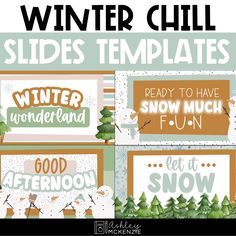 the winter chill slides templates are ready to have snow much fun