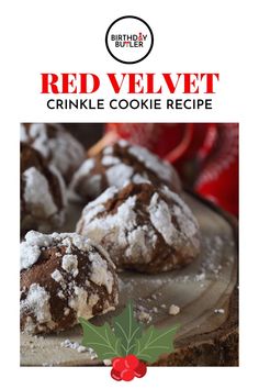 red velvet crinkle cookie recipe with holly