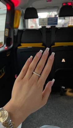 Bridesmaids Nails, French Tip Acrylic Nails, Simple Acrylic Nails, Classy Acrylic Nails, Acrylic Nails Coffin Short, Pink Acrylic Nails, Square Acrylic Nails, Classy Nails, Chic Nails