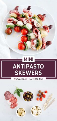 an image of mini antipasto skewers on a plate