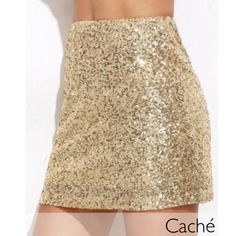 Nwt Cache Sequins Skirt Gold Silver Size 10 Measurements: Waist 16.5inches Length: 18inches Long Short Sequin Skirt, Gold Sequin Skirt, Gold Mini Skirt, Checked Skirt, Estilo Hippy, Sequin Mini Skirt, Gold Skirt, Skirt Denim, Eve Outfit