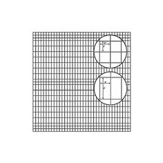 a drawing of two circles on a grid