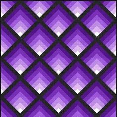 an image of a purple diamond pattern with the words busy hands quilts on it