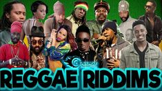 the reggae riddings appearing in front of a green background with an image of various people