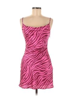 Princess Polly Cocktail Dress Size: 4 Pink Dresses - used. 100% POLYESTER, Square, Animal Print, Short, Sleeveless | Princess Polly Cocktail Dress: Pink Animal Print Dresses - Used - Size 4 Printed Spaghetti Strap Mini Dress For Parties, Flirty Sleeveless Printed Mini Dress, Sleeveless Printed Mini Dress For Night Out, Pink Animal Print Dress, Cocktail Dress Pink, Pink Animal Print, Pink Cocktail, Pink Cocktail Dress, Pink Animals