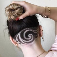 Undercut Pattern, Hairline Tattoo, Shave Designs, Hairline Tattoos, Scalp Tattoo, Shaved Designs