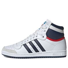 adidas Top Ten Hi D65161 (SNKR/Skate/Casual/Unisex) Casual High-top Adidas Skate Shoes, Classic Adidas High-top Sneakers For Sports, Adidas Casual Basketball Shoes With Rubber Sole, Casual Adidas High-top Skate Shoes, Adidas Casual Basketball Shoes For Streetwear, Adidas High-top Sneakers, Casual Adidas Low-top Basketball Shoes, Casual Adidas Skate Shoes With Three Stripes, Casual Adidas Basketball Shoes