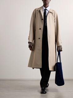 Maison Margiela's trench coat is designed with a smooth satin lining that extends out passed the cuffs to create a cool, deconstructed feel. It's made from cotton-blend gabardine and has a partially concealed placket and double back vents. Use the long buckle-fastening belt to cinch in the loose shape. Margiela Trench Coat, Denim Flats, Flat Dress Shoes, Sport Swimwear, Sports Skirts, Stylish Work Outfits, Work Outfits, Jeans Dress, Net A Porter