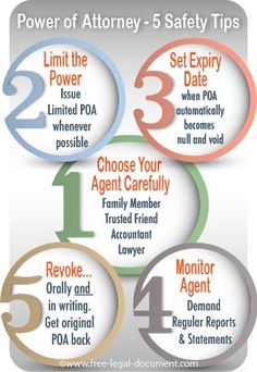 the power of attorney - 5 safety tips info sheet for law enforcement and personal injury