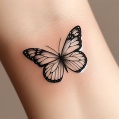 Pretty Tattoos For Women Butterfly, 3 Different Butterflies Tattoo, Greyscale Butterfly Tattoo, Mid Back Butterfly Tattoo, Hummingbird With Butterfly Tattoo, Girly Butterfly Tattoos, 90s Butterfly Tattoo, Small White Butterfly, Petite Butterfly Tattoo