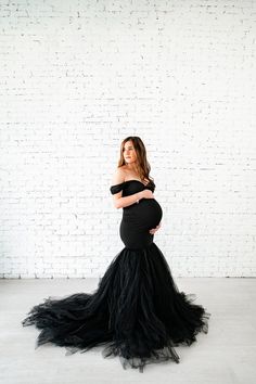 Black Onyx Ariel Maternity Photoshoot Dress Onesize - Chicaboo Fitted Black Gown With Tulle Skirt, Black Fitted Gown With Tulle Skirt, Maternity Fitted Gown With Tulle Skirt, Fitted Maternity Gown With Tulle Skirt, Fitted Black Tutu Dress With Tulle Skirt, Maternity Fitted Dress With Tulle Skirt, Maternity Fitted Tulle Dress, Maternity Photoshoot Dress, Maternity Dresses For Photoshoot