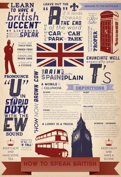 an old poster with the british symbols and words on it's back side, in red