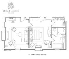 the floor plan for a two bedroom apartment at ritz carlton in manhattan, new york