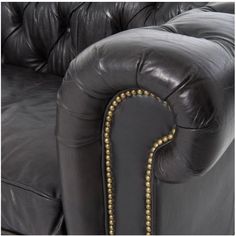 Conrad Sofa   Sofa Four Hands Four Hands, Mid Century Modern Furniture, Old Bones Furniture Company, https://www.oldbonesco.com/ Black Leather Sofa, Innovative Furniture, Custom Furniture Design, Tufted Sofa, Mens Club, Black Sofa, Wood Sofa, Chesterfield Sofa, Luxury Sofa