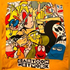 an image of cartoon network on a yellow shirt