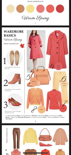 True Spring Colour Palette Outfits, True Spring Fall Outfits, True Spring Nail Colors, Warm Spring Winter Outfits, True Spring Wardrobe, Peach Color Combinations Outfit, True Spring Outfit Ideas, Warm Spring Celebrities