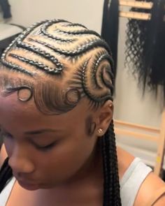 Free Style Braids For Black Women, Straight Back Design Braids, Braided Hairstyles To The Back, Corn Row Braids Styles, Protective Hairstyles Braids Cornrows, Braids With Designs, Cornrow Hairstyles For Black Women, Freestyle Cornrows, 6 Stitch Braids