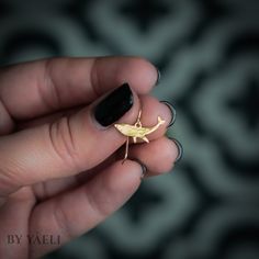 Whale earrings, gold tiny whale dangle earrings Whale Earrings, Whale Jewelry, Jewelry Design Studio, Gold Skull, Goth Jewelry, Ocean Jewelry, Fan Earrings, Tiny Earrings, Skull Earrings