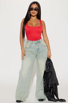 Thalia Tank Top - Cherry Pop | Fashion Nova, Basic Tops & Bodysuits | Fashion Nova Red Tank Top Outfit Jeans, Fashion Nova Jersey, Fashion Nova Corset Top, Outfit Ideas College, Summer Wedding Gowns, Fashion Nova Graphic Tees, Nyc Winter Outfits, Fashion Nova Shirts & Tops, Outfits Nyc