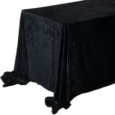 a black table cloth on a white background