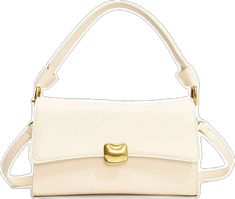 Rectangular Baguette Bag For Shopping With Gold-tone Hardware, Formal Beige Rectangular Baguette Bag, Cream Square Shoulder Bag For Evening, Beige Rectangular Baguette Bag For Office, Cream Rectangular Baguette Bag For Evening, Cream Rectangular Evening Baguette Bag, Rectangular Cream Baguette Bag For Evening, Square Baguette Bag With Gold-tone Hardware For Daily Use, Cream Top Handle Baguette Bag With Removable Pouch