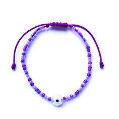 Adjustable Purple Beaded Bracelets With Sliding Knot, Adjustable Purple Beaded Bracelet, Adjustable Purple Friendship Bracelets For Beach, Purple Jewelry With Sliding Knot For Beach, Beach Jewelry With Sliding Knot In Purple, Beach Jewelry With Purple Sliding Knot, Purple Beaded Friendship Bracelet With Sliding Knot, Purple Bracelets With Adjustable Cord, Adjustable Purple Bracelet With Cord