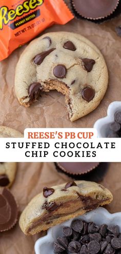 reese's prop stuffed chocolate chip cookies are the perfect treat for those special occasion