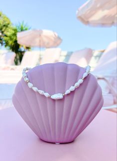 The perfect beachy necklace Beachy Necklace, Beachy Aesthetic, Girl Necklace, Fresh Water Pearl, Girls Necklaces, Beach Girl, Different Shapes, Fresh Water, Sea Shells