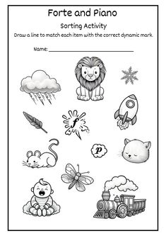 a worksheet for children to learn how to write and draw