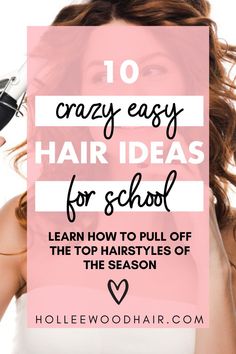 10 Crazy Easy Hairstyles For School (Tutorials Included) Hair Ideas For School, Cute And Easy Hairstyles, Makeup Hacks Beauty Secrets, Easy Hairstyles For School, Natural Hair Tutorials, Hairstyles For Girls, Different Hair, Hair Guide