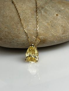 Yellow Pear Shape Pendant with 18" cable chain 14k Yellow Gold #5697 by InfinityJewelersUSA on Etsy Yellow Gold Solitaire Necklace With Teardrop Diamond Pendant, Yellow Gold Solitaire Necklace With Teardrop Diamond Cut, Classic Yellow Gold Pear-shaped Drop Necklace, Gold Pear-shaped Drop Necklace With Gemstone, Yellow Gold Pear-shaped Solitaire Necklace, Pear-shaped Yellow Gold Solitaire Necklace, Gold Brilliant Cut Teardrop Pendant Necklace, Gold Teardrop Pendant Solitaire Necklace With Brilliant Cut, Gold Solitaire Necklace With Brilliant Cut Teardrop Pendant